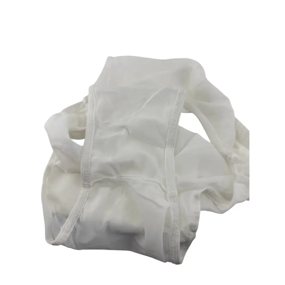 Vintage Jake Taylor Nylon Low Rise Brief Mens White Silky Nylon